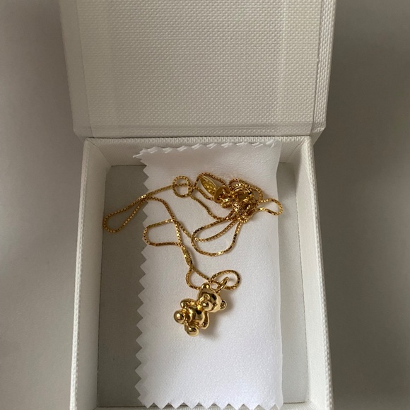 Wolf Circus Gold Teddy Bear Necklace - Picture 2 of 3